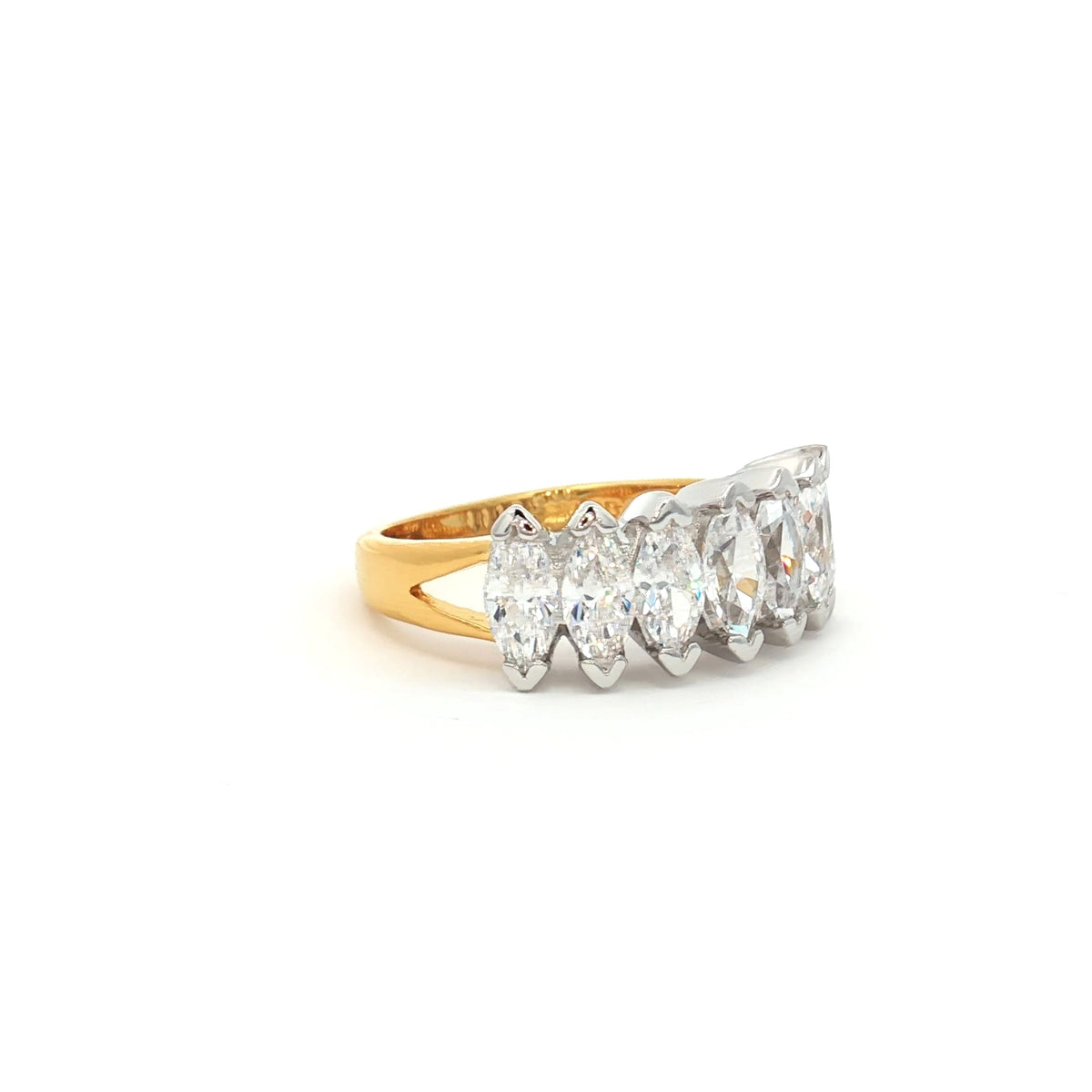 Seven Stone Marquise Cut Ring