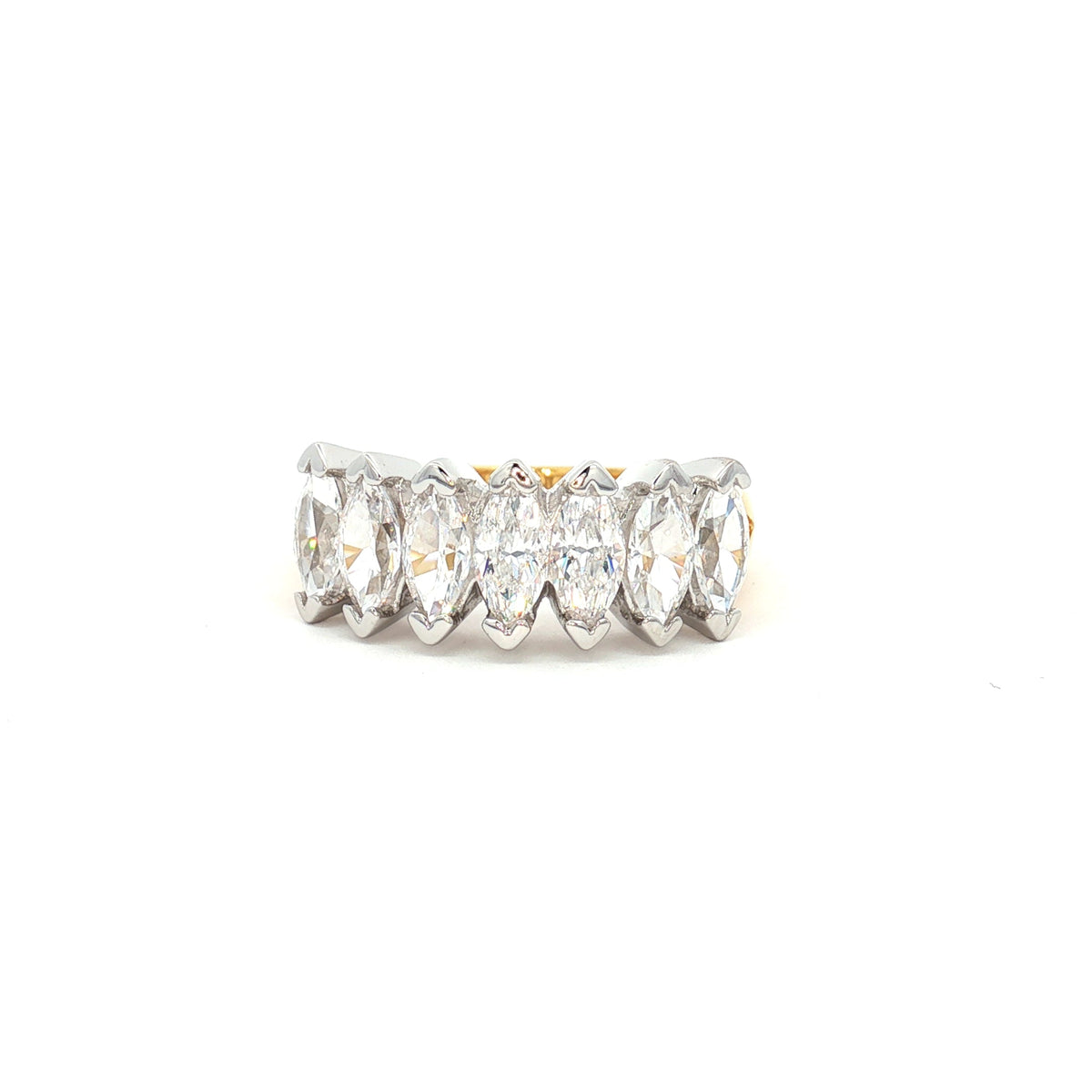 Seven Stone Marquise Cut Ring