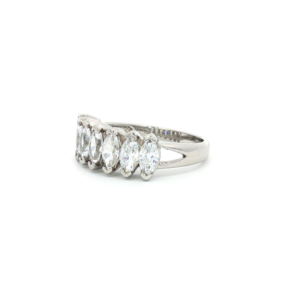 Seven Stone Marquise Cut Ring