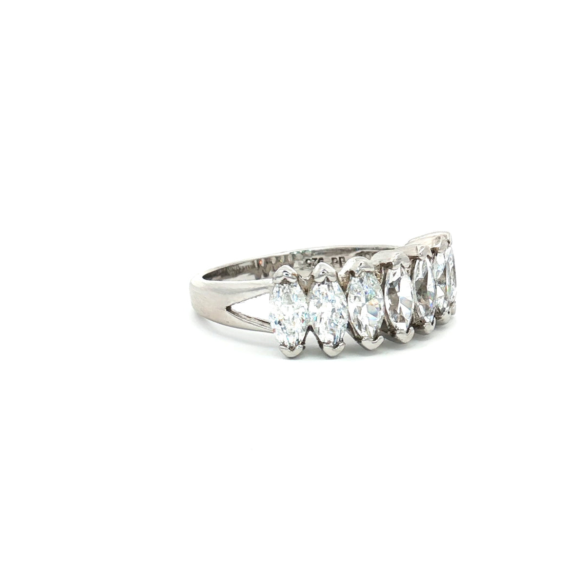 Seven Stone Marquise Cut Ring
