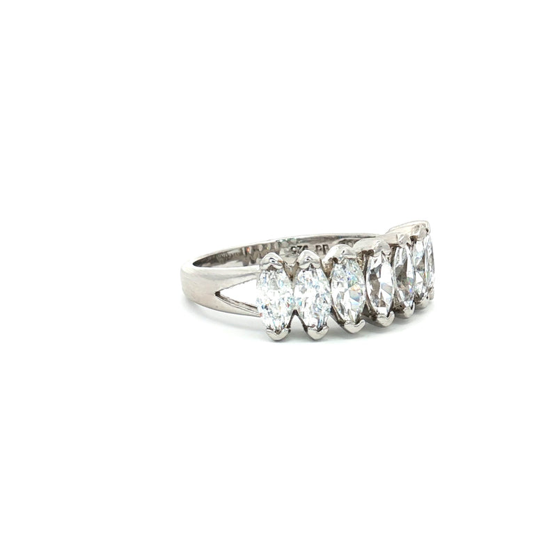 Seven Stone Marquise Cut Ring