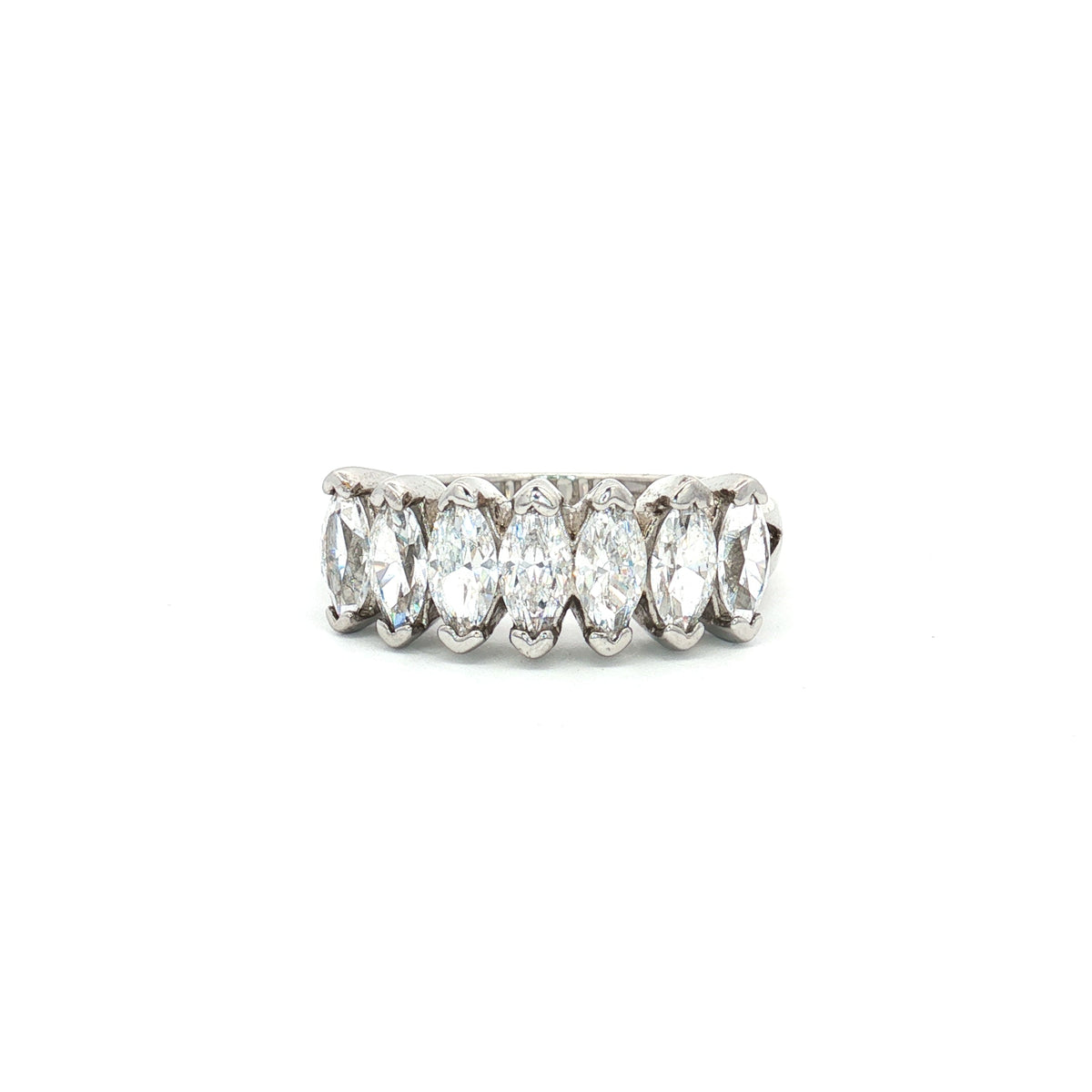 Seven Stone Marquise Cut Ring