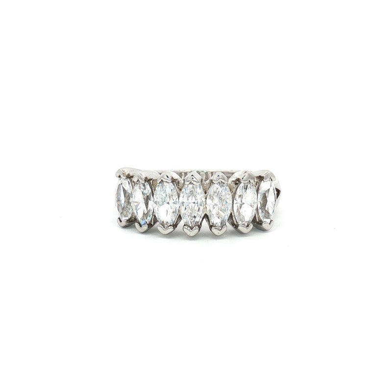 Seven Stone Marquise Cut Ring