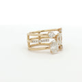 New Multi Stone Ring Cuff Ring in Yellow