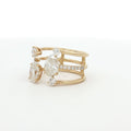 New Multi Stone Ring Cuff Ring in Yellow