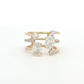 New Multi Stone Ring Cuff Ring in Yellow