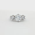 Large Three Stone Brilliant Cut Ring