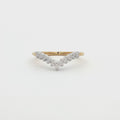 Brilliant Cut V Shaped Half Eternity Band
