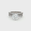 Brilliant Cut Solitaire with Brilliant Cut Side Stones Ring and New Brilliant Half Eternity Band