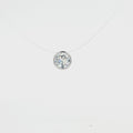 Lisa's Choice - Large Floating Diamond Lab Grown CERTIFIED DIAMOND on illusion wire