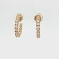 Diamond Hoop Earrings with Inner Diamonds