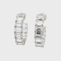 Emerald Cut Hoop Earrings