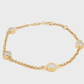 Bezel Set Four Stone Bracelet