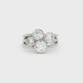 Four Stone Bubble Bezel Ring
