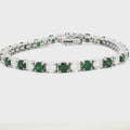 Classic Tennis Bracelet with emeralds