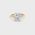 Large Classic Brilliant Cut Six Prong Solitaire Ring
