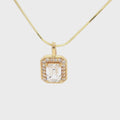 The Emerald Cut Halo Pendant