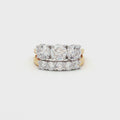 Traditional Three Stone Ring and Petite Five Stone Ring