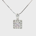 The Princess Cut Halo Pendant