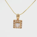 The Princess Cut Halo Pendant