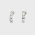 Five Stone Semi Hoop Earrings