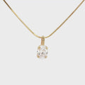 The Oval Solitaire Pendant