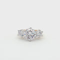 Large Three Stone Brilliant Cut Ring