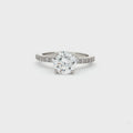 Brilliant Cut Solitaire with Pave Setting