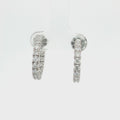 Diamond Hoop Earrings with Inner Diamonds