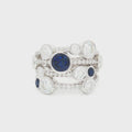 The Waterfall Ring with sapphire stones
