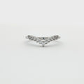 Brilliant Cut V Shaped Half Eternity Band