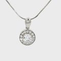 The Bezel Set Halo Pendant
