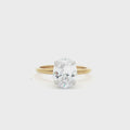 Oval Solitaire with Hidden Halo Ring
