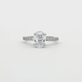 Oval Cut Soliatire Ring with Pave Setting