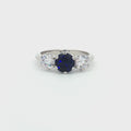 Classic Trilogy Ring with Sapphire Centre Stone
