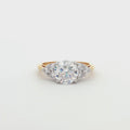 Brilliant Cut Ring with Small Brilliant Stones