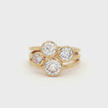 Four Stone Bubble Bezel Ring