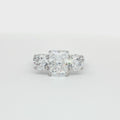 Radiant Cut Ring with Two Brilliant Side Stones