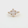 Marquise Cut Ring with Trillion Side Stones