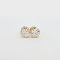 Bezel Solitaire Stud Earrings