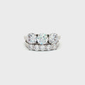 Traditional Three Stone Ring and Petite Five Stone Ring
