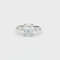 Oval Cut Ring with Marquise Side Stones