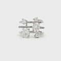 New Multi Stone Ring Cuff Ring