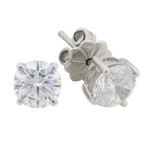 Beautiful Diamond simulant 1.5 carat earrings by Desert Diamonds