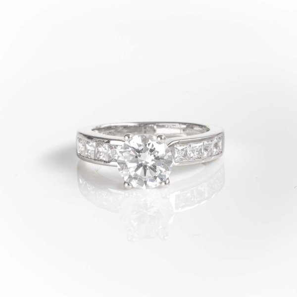 Princess Cut Diamond Channel Set Wedding Band Ring – Bardys Estate