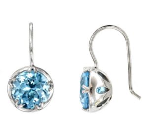 Blue topaz earrings from the Aqua clara collection of Desert Diamonds