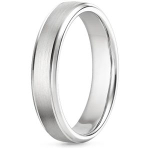 7 millimeter men's wedding band in silver