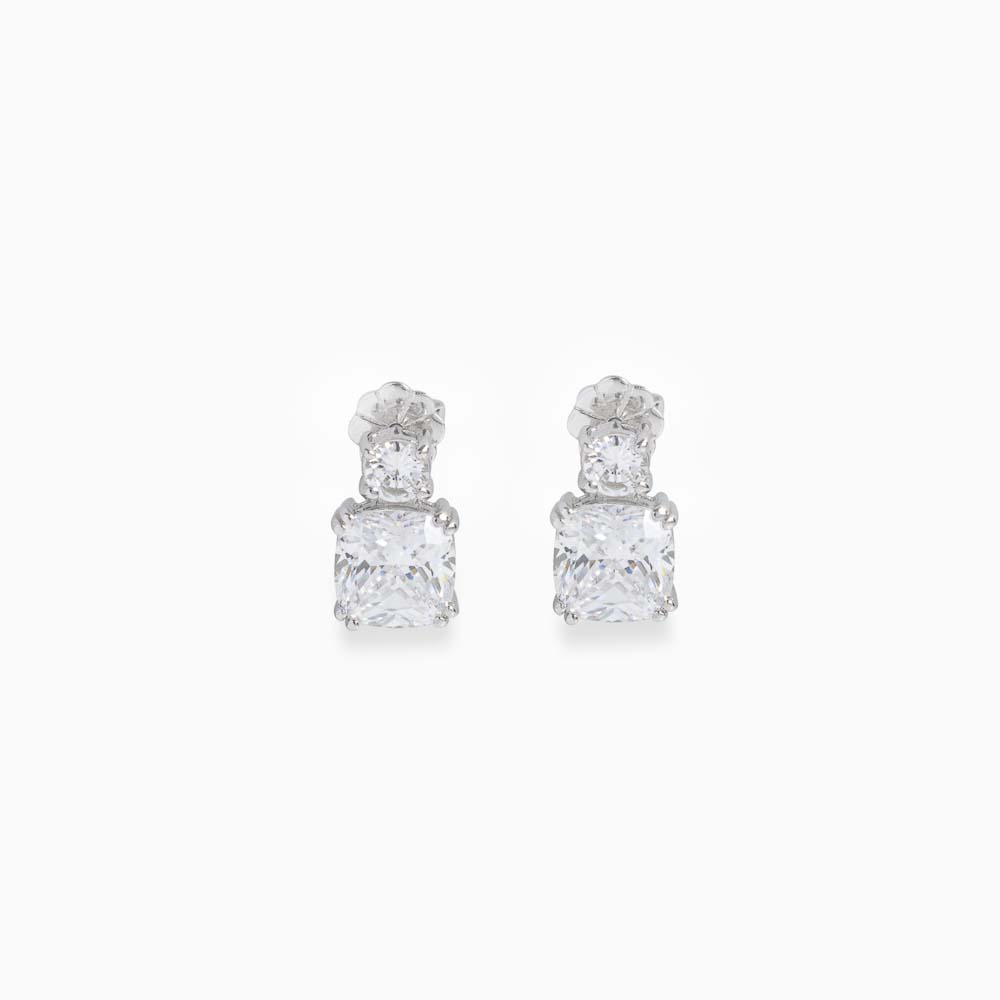 18ct White Gold Aquamarine Tanzanite  Diamond Earrings  Robinson  Goldsmiths