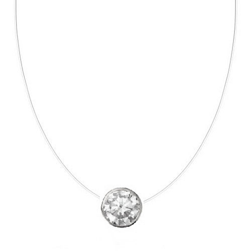 New Large Floating Diamond Silver on illusion wire Desert